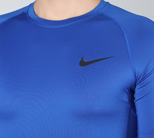 Men's Nike Pro Training Tight Short Sleeve Blue T-Shirt BV5632-480 - KICKS  CREW