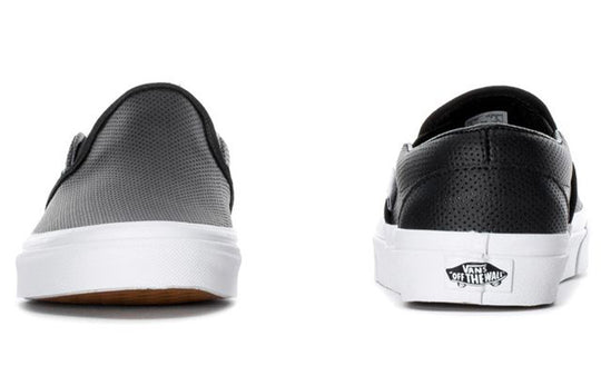 Vans Slip-On Perforated Leather 'Black' VN000XG8DJ6 - KICKS CREW