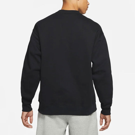 Stussy x Nike Chest Logo Round Neck Sports Fleece Lined Unisex US Edition  Black DC4198-010