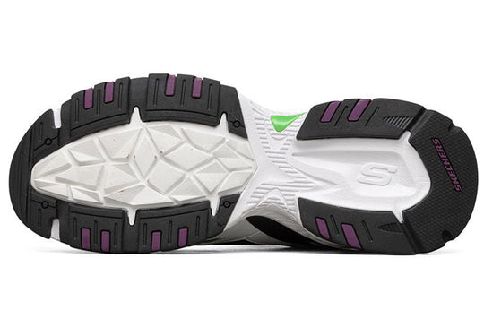Skechers Stamina V2 Low Top Running Shoes Black/White/Green/Purple  237163-BKWL