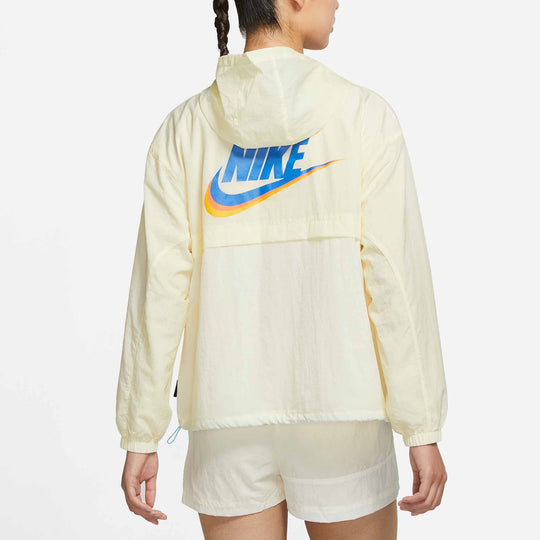 (WMNS) Nike Nsw Icon Clash Jacket SS22 Athleisure Casual Sports Hooded  Jacket Autumn Light Yellow DJ5375-111