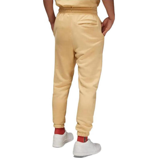 Air Jordan Word Embroidered Drawstring Casual Joggers/Pants/Trousers Men's Brown DQ8016-252