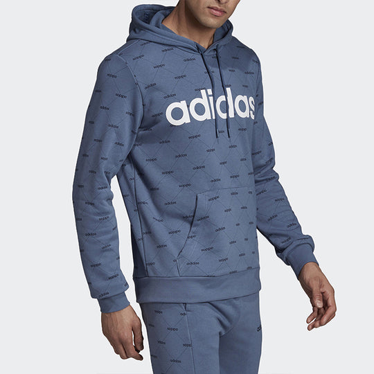 adidas Breathable Casual Sports Hooded SweaterMen Blue EI6276 - KICKS CREW