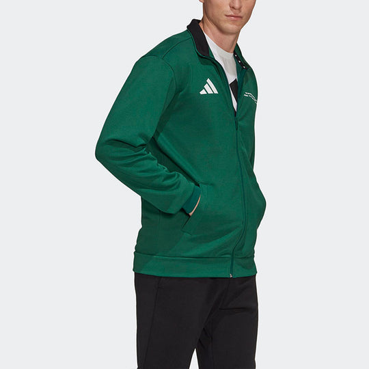 adidas Casual Cozy Stand Collar Jacket Green FI6151