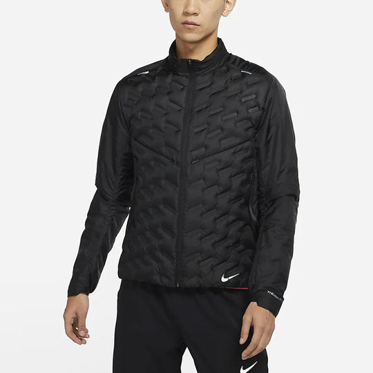 Men's Nike FW21 Solid Color Hooded Long Sleeves Black Down Jacket DD56 ...