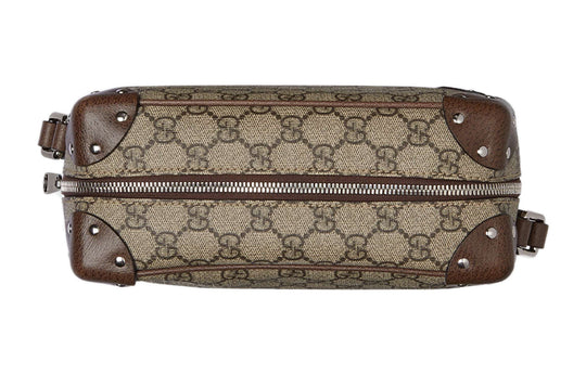 GUCCI Leather Detail Shoulder Bag Beige Ebony 626363-92TDN-8358