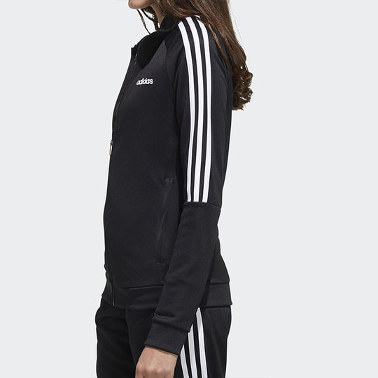 adidas Stand Collar Casual Sports Jacket Black FL0170 - KICKS CREW