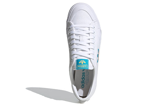 adidas originals Nizza Trefoil 'White Blue' FY2259 - KICKS CREW