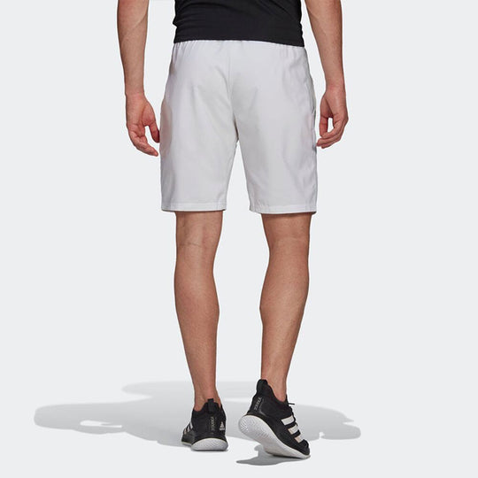 adidas Casual Stripe Solid Color Sports Shorts White GL5412 - KICKS CREW