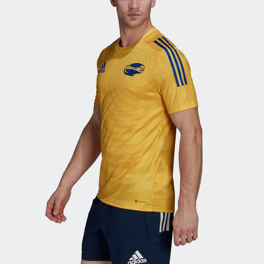 adidas Hurricanes Rugby Performance 2022 T-shirt 'Yellow Blue' H58527