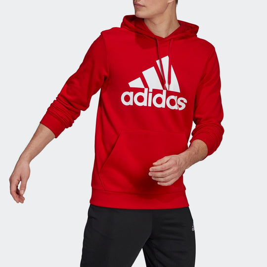 adidas M Bl Ft Hd logo Printing Drawstring Sports Pullover Red GV0249 ...