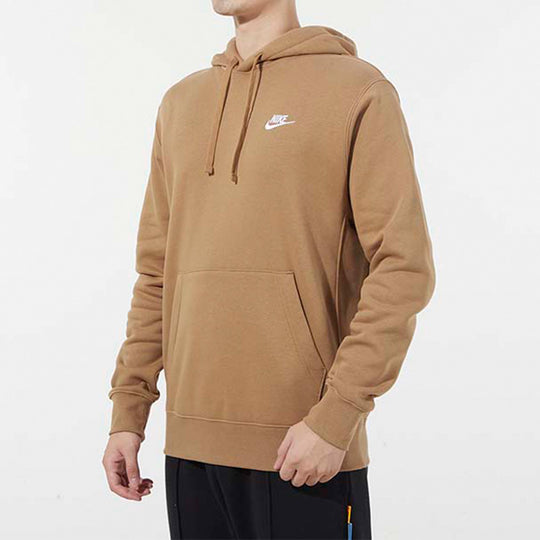 Nike Sportswear Club Fleece Stay Warm Pullover hooded Sports Khaki BV2