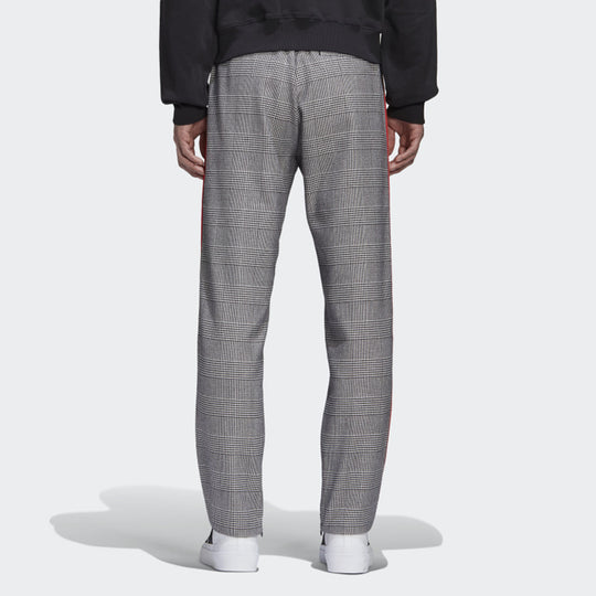 adidas originals x 424 Track Pants Crossover Retro Plaid Casual Long Pants  Gray FU4177