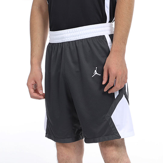 Men's Jordan Breathable Basketball Sports Shorts Dark Gray And White AR4322-061 Basketball Shorts - KICKSCREW