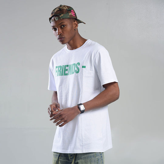 T-shirt white with green large logo