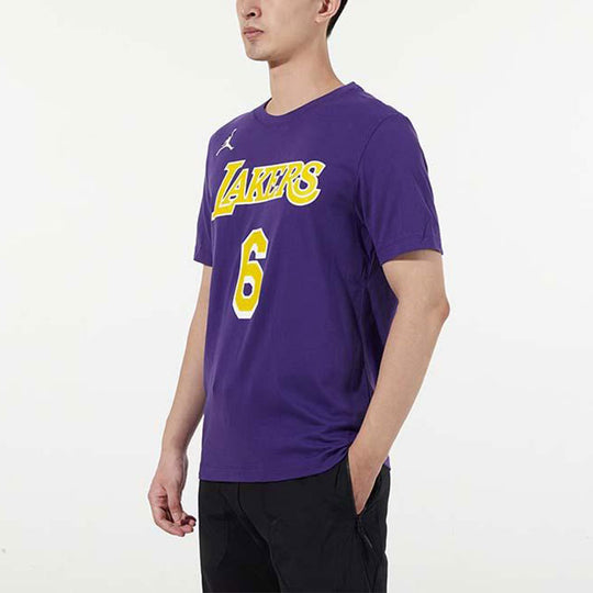 LA LAKERS LeBron James T SHIRT NUMBER 6 New Purp