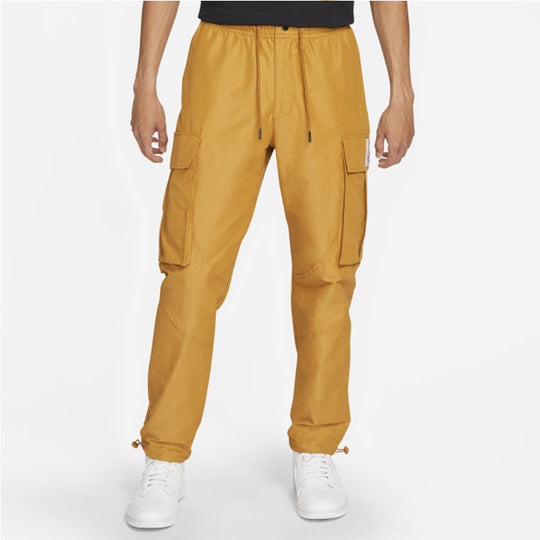 Men's Jordan Flight Woven Pocket Sports Pants/Trousers/Joggers Yellow ...