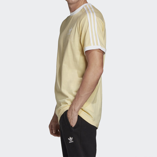 adidas Essentials 3 Stripes Short Sleeve T-Shirt Yellow