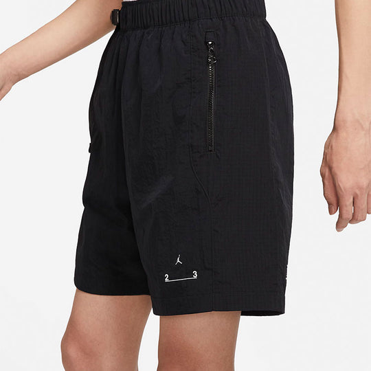 Air Jordan Solid Color Logo Woven Casual Shorts Black DQ7876-010 ...