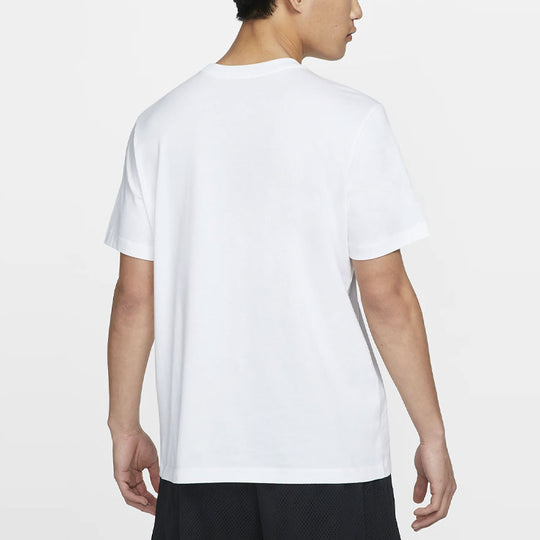 Nike Just Do It Casual Sports Breathable Basketball Short Sleeve White DN3039-100