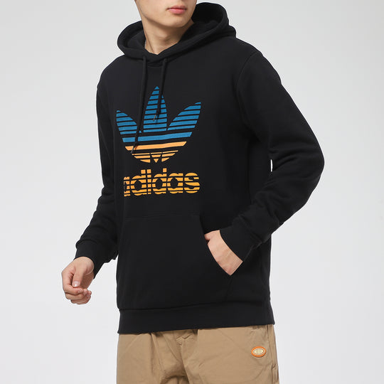adidas Originals City Trefoil New York hoodie in black with back print
