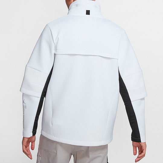 Air Jordan Air 23 Engineered Colorblock Zipper Stand Collar Jacket Whi ...