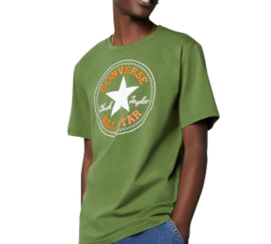 Men's Converse All Star Classic Round Neck Sports Short Sleeve Green 10007887-A34