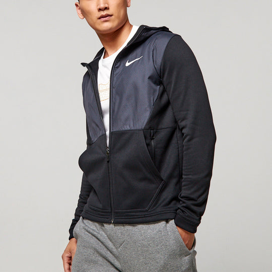Nike Splicing hooded Stay Warm Sports Jacket Black 926466-010 - KICKS CREW