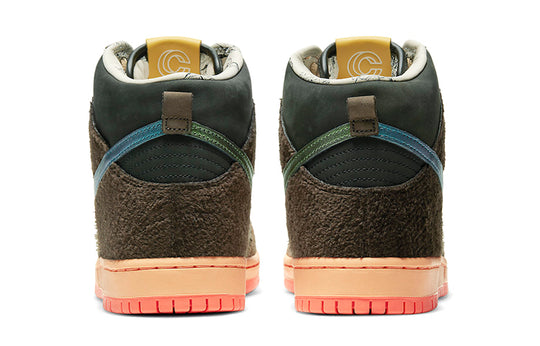 Nike Concepts x SB Skateboard Dunk High Pro QS Mallard 'Brown Green'  DC6887-200(S-BOX)