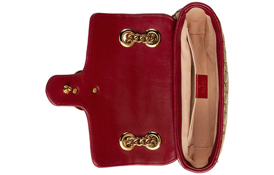 GUCCI: Sac à bandoulière GG Marmont original - Rouge  Mini Sac À Main Gucci  446744 HVKEG en ligne sur