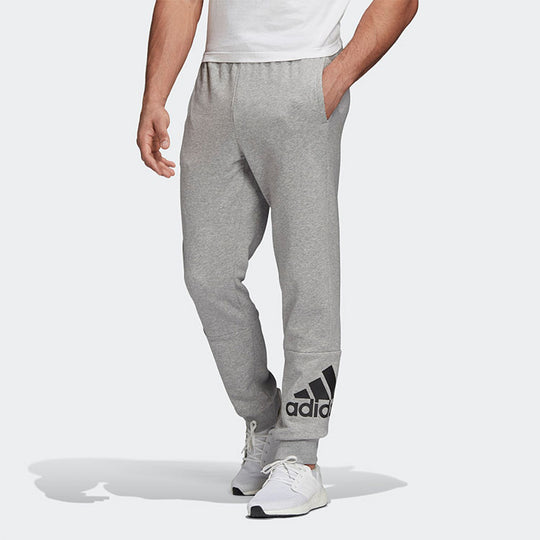adidas Logo Printing Bundle Feet Sports Pants Version Gray GC7345