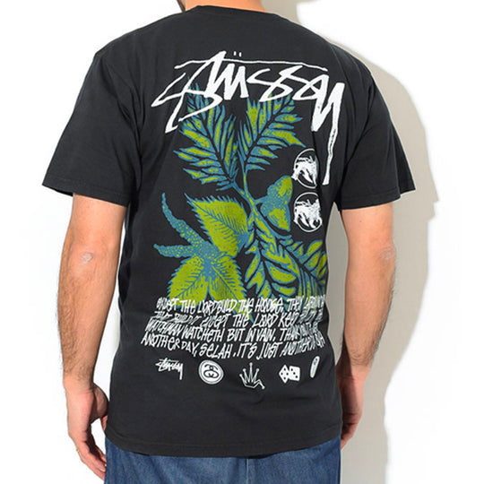 Men's Stussy Bloom Tee Flowers Short Sleeve Black 1904521-0001 - KICKS CREW