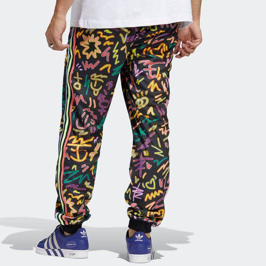 Men's adidas originals Geometry Pattern Full Print Printing Stripe Cas ...