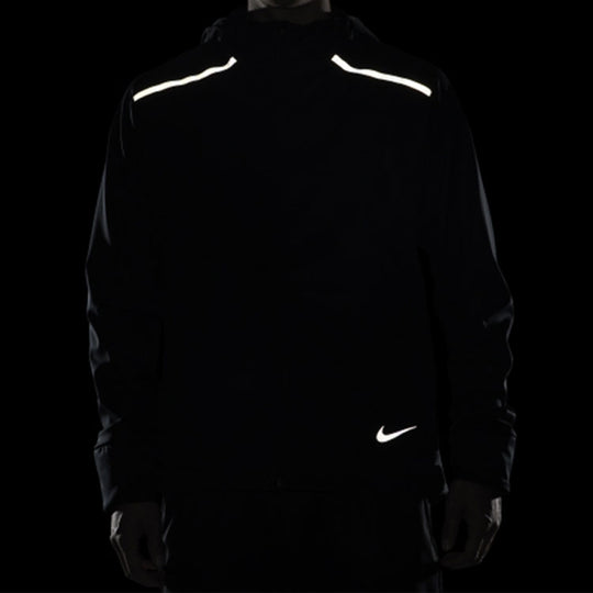 Nike Shield Reflective Zipper Sports Hooded Jacket Black BV4881-010 ...