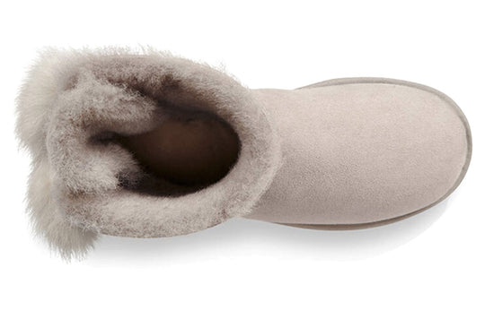 (WMNS) UGG Fluff Bow Mini Fleece Lined light grey 1094967-WILL