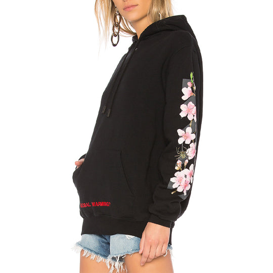 Off white cherry outlet blossom hoodie black