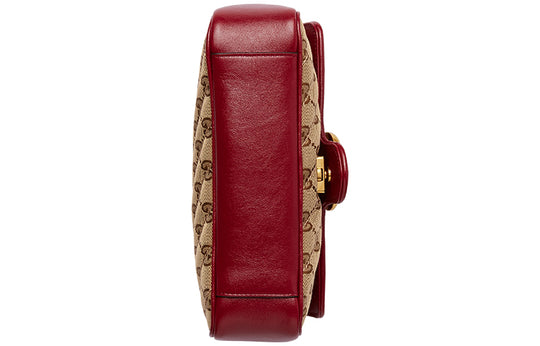 GUCCI: Sac à bandoulière GG Marmont original - Rouge  Mini Sac À Main Gucci  446744 HVKEG en ligne sur