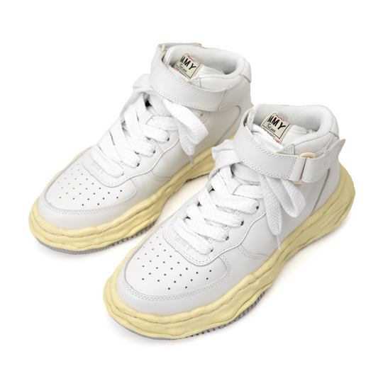 Maison MIHARA YASUHIRO WAYNE VL OG Sole Leather High-top Sneaker 'White'  A09FW729-WHT