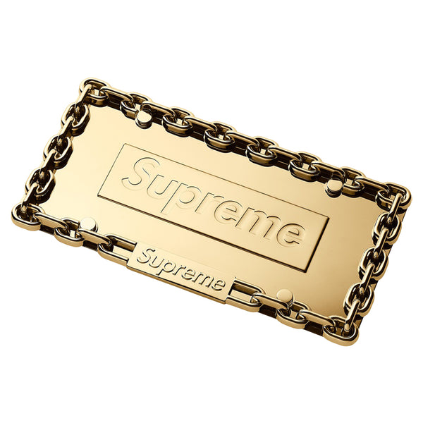 Supreme Chain License Plate Frame SP-SSKC13-GD-KICKS CREW