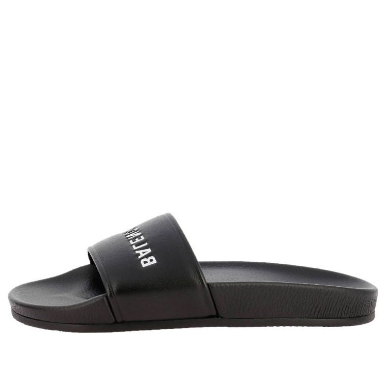 (WMNS) Balenciaga Pool Slides 'Black White' 517226WAL001006-KICKS CREW