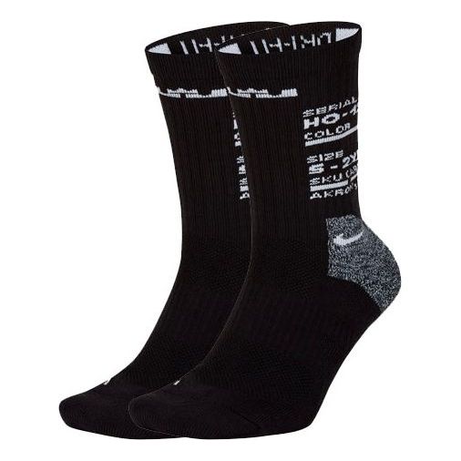 Nike Elite Cushioned Crew Unisex Running Training Gym Socks Unisex 1 Pack Black CK6784-010 Stocking - KICKSCREW