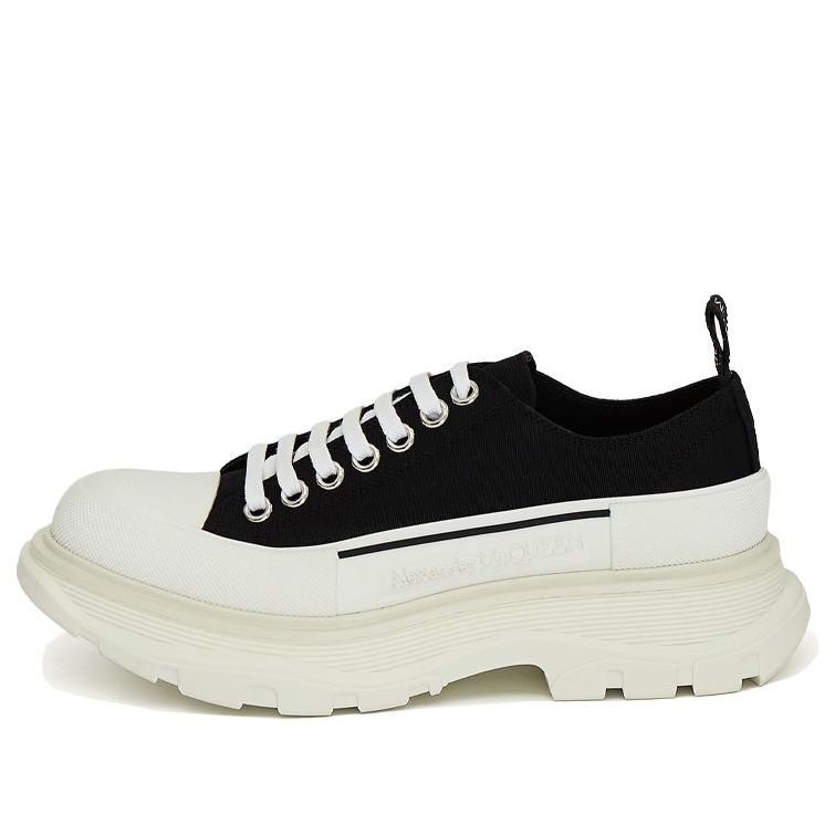 Alexander McQueen Tread Slick logo-print High-Top Leather Trainers Black/White