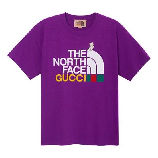 Gucci x THE NORTH FACE Logo Tee 'Purple' 616036-XJDRD-5137