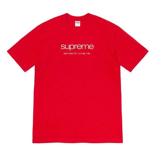 Supreme SS20 Week 1 Shop Tee Classic Logo Short Sleeve Unisex Red  SUP-SS20-001