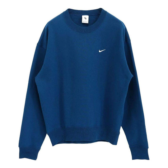 Nike Round Neck Pullover Loose Long Sleeves Hoodie Men's Blue DA0318-4 ...