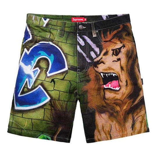 Supreme SS18 Lions Den Painter Short Multi SUP-SS18-558 - KICKS CREW