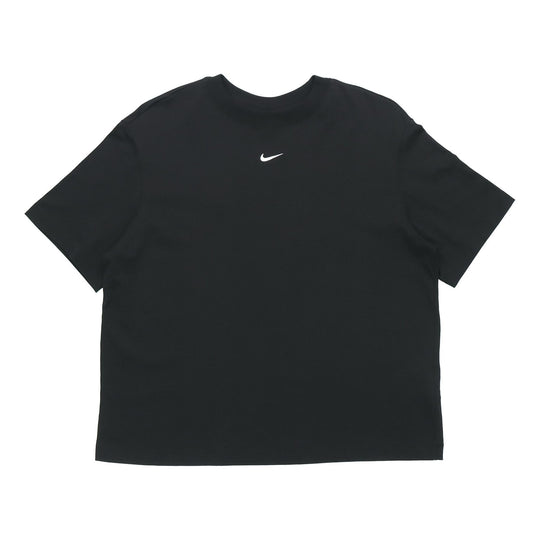 (WMNS) Nike Sportswear Essentials Embroidery Logo 'Black' CT2588-010 ...