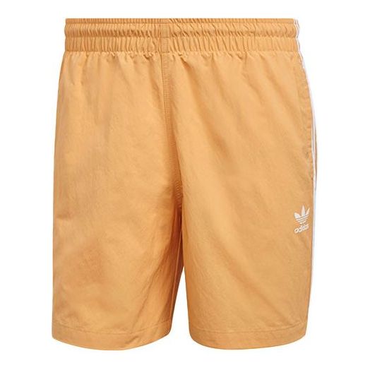 adidas originals Stripe Causual Sports Short Pant Male Orange/Yellow G ...