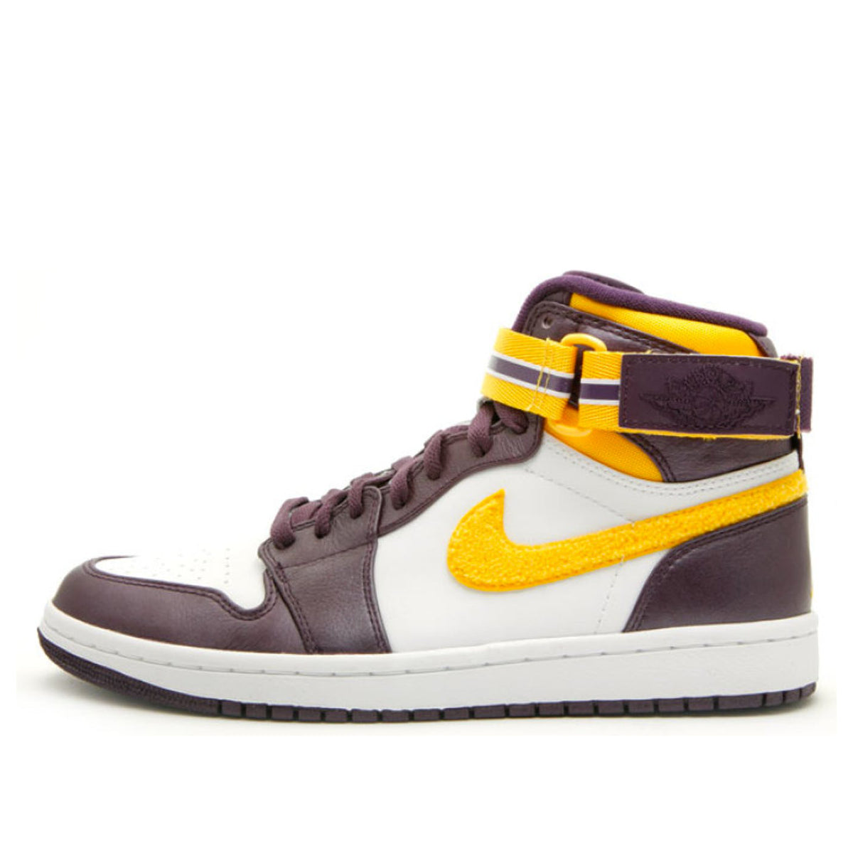 Nike Air Jordan 1 Retro High Strap Mens Sneakers Shoes Sz 12 Grand Purple  Maize