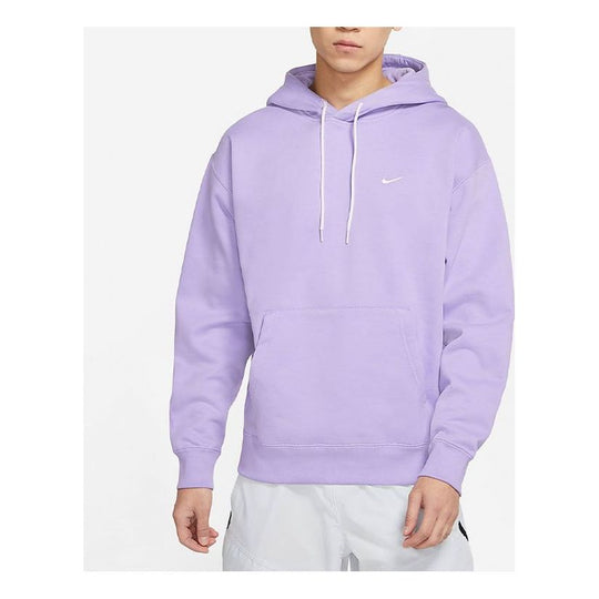 Men's Nike Logo Embroidered Solid Color Fleece Lined Purple DA0316-563